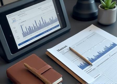 Modern workspace desk with strategic notes